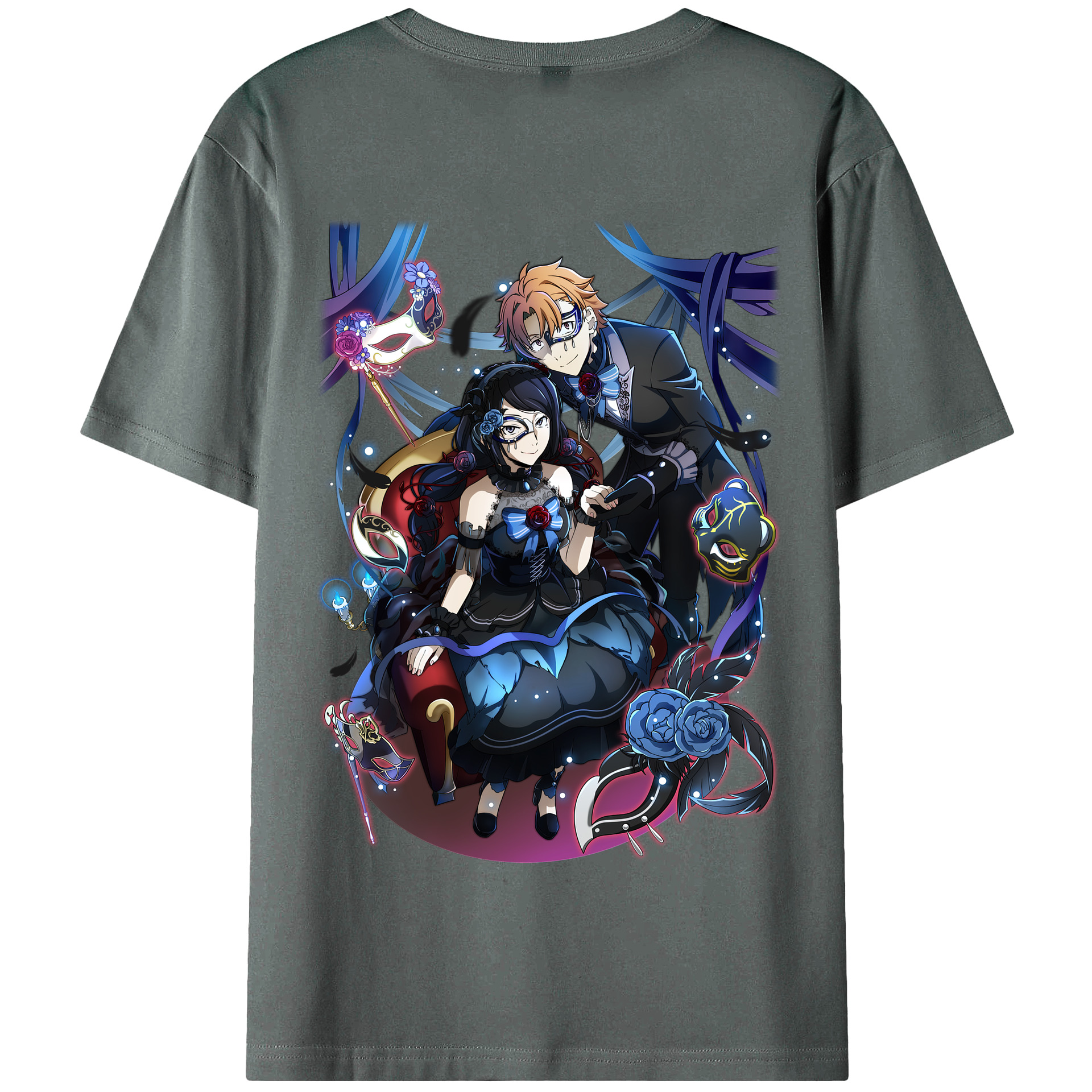 （画像用） 文豪ストレイドッグス Bungo Stray Dogs 綿100％半袖Tシャツ（背面プリント）